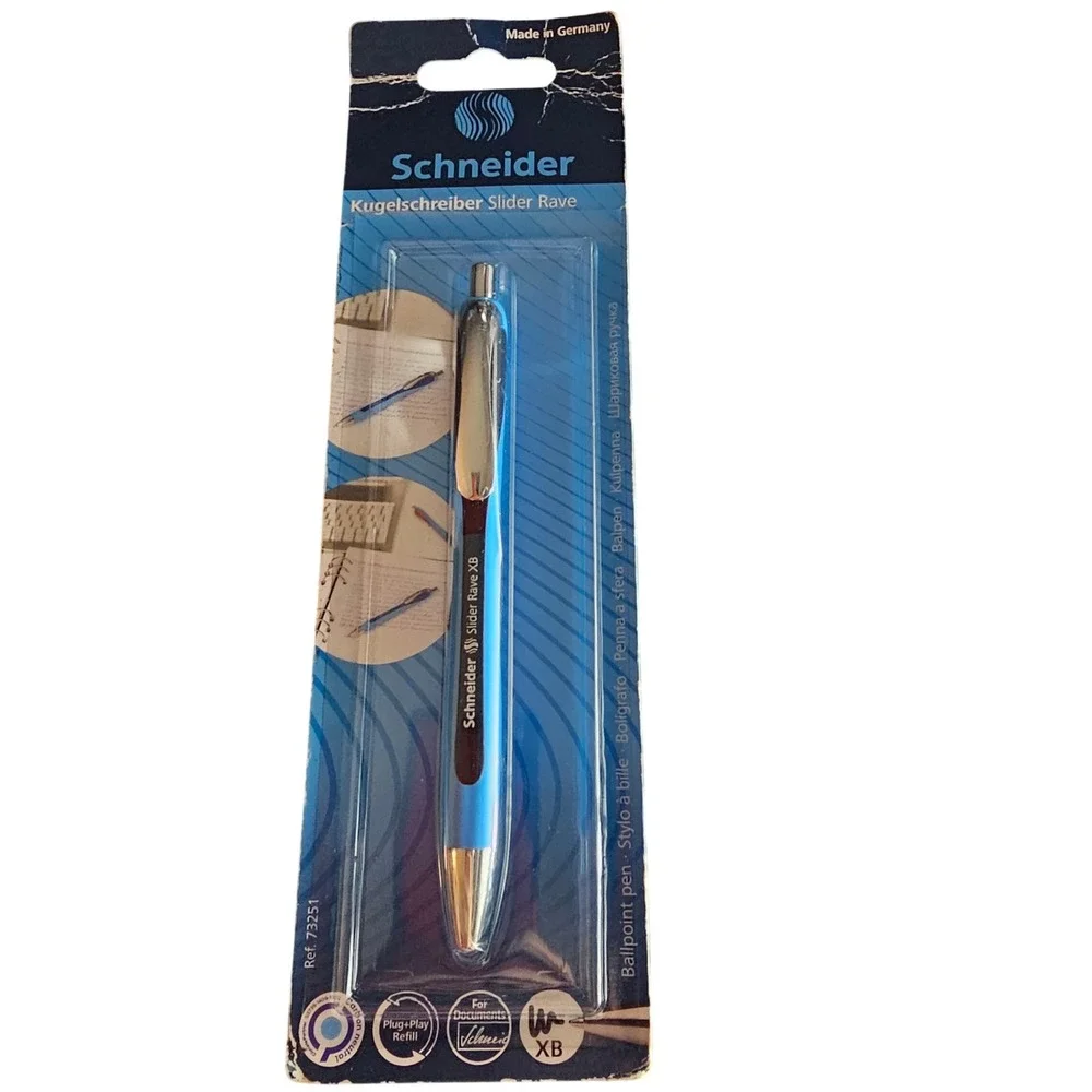 Schneider Slider Rave XB Retractable Ballpoint Pen Black Ink Blue Body 73251